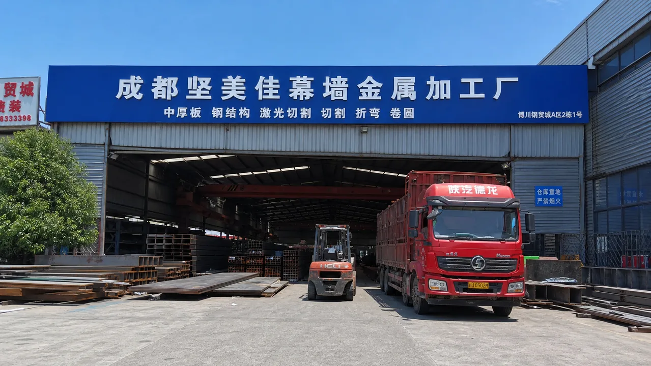 成都坚美佳幕墙金属加工厂AI门头图