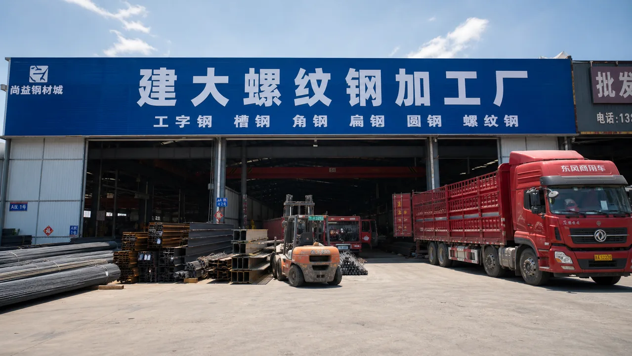 建大螺纹钢加工厂AI门头图