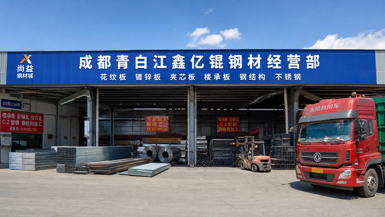 成都青白江鑫亿锟钢材经营部AI门头图