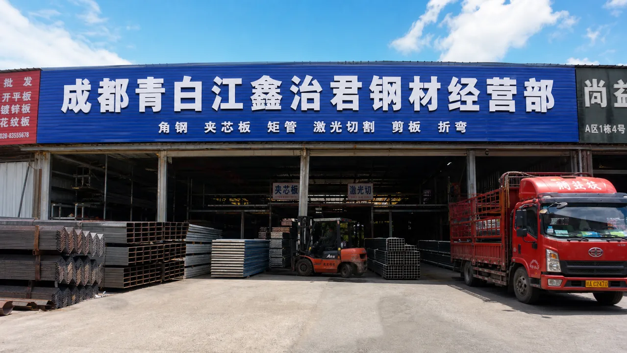 成都青白江鑫治君钢材经营部AI门头图