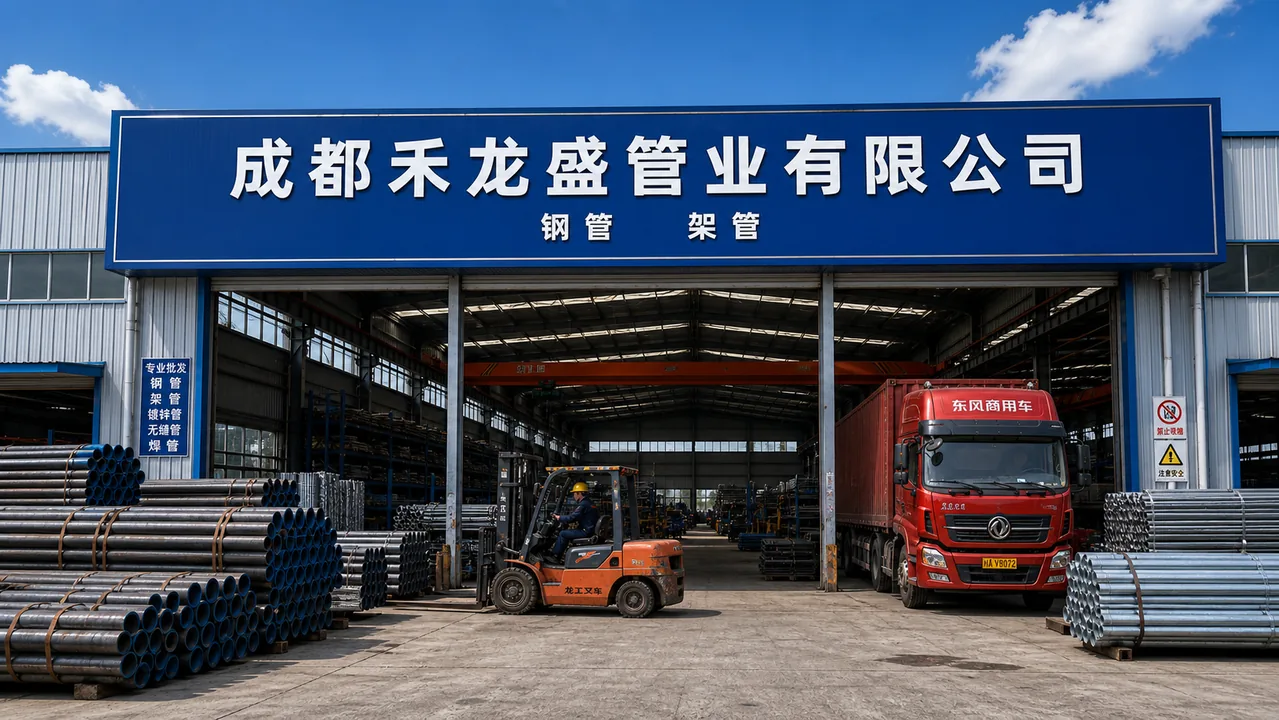 成都禾龙盛管业有限公司AI辅助门头示意图