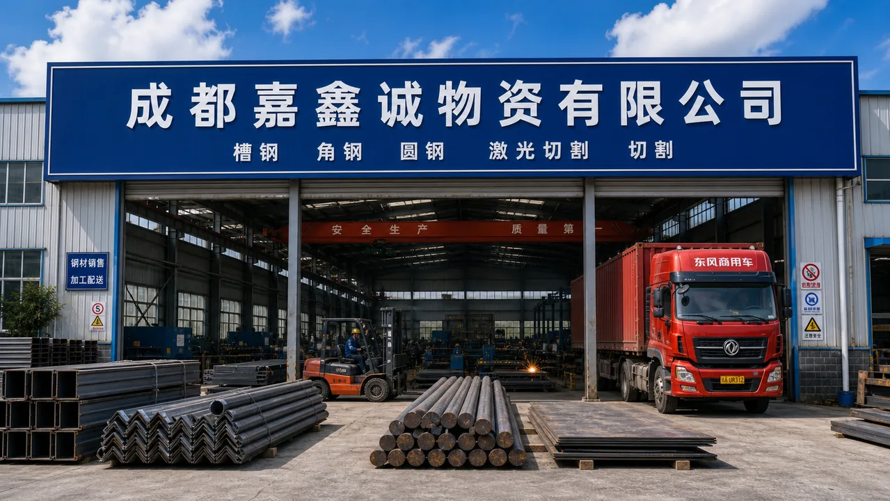 成都嘉鑫诚物资有限公司AI辅助门头示意图
