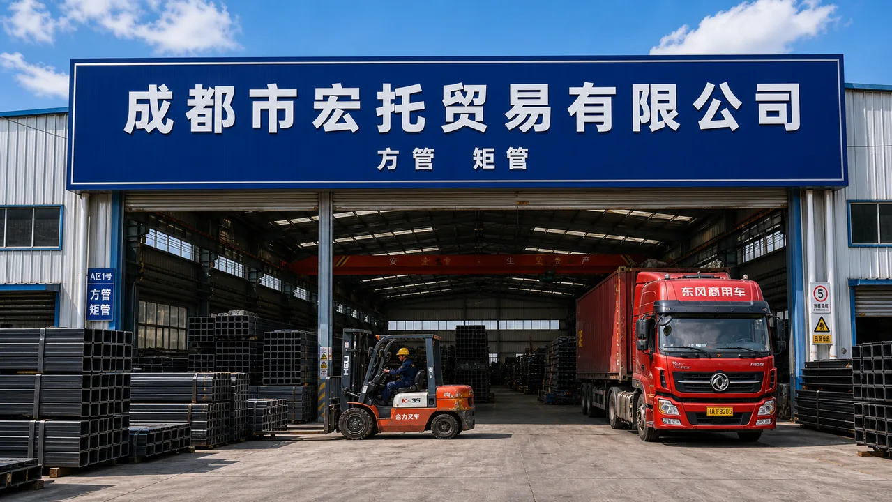 成都市宏托贸易有限公司AI辅助门头示意图