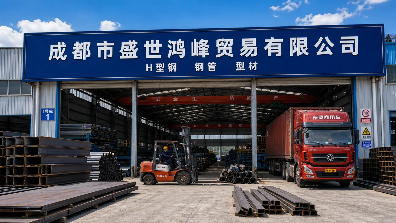 成都市盛世鸿峰贸易有限公司AI辅助门头示意图