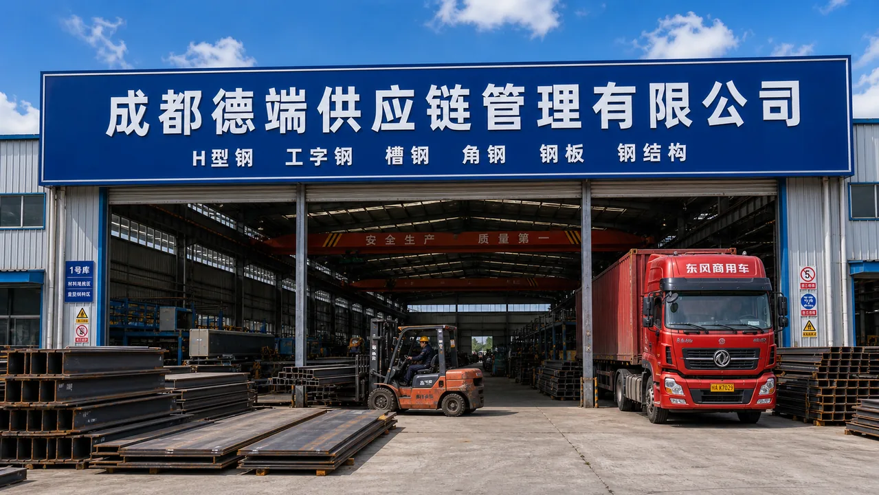 成都德端供应链管理有限公司AI辅助门头示意图