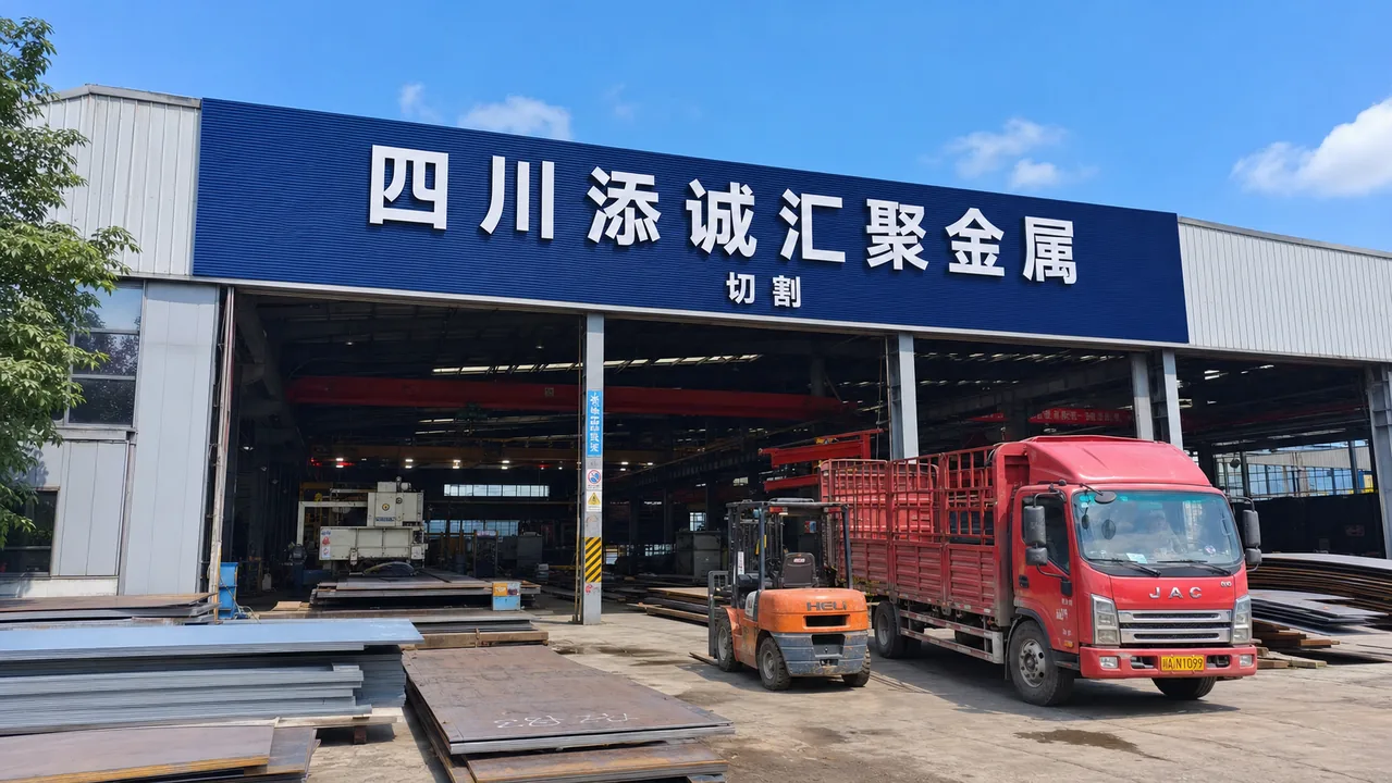 四川添诚汇聚金属AI辅助门头示意图