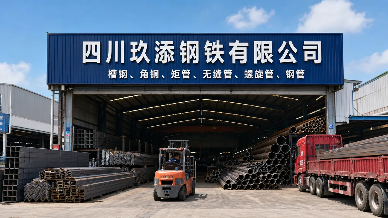 四川玖添钢铁有限公司AI辅助门头示意图