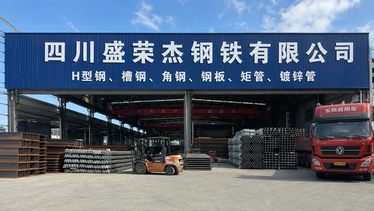 四川盛荣杰钢铁有限公司AI辅助门头示意图