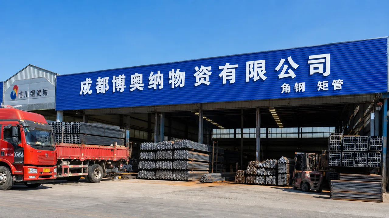 成都博奥纳物资有限公司AI辅助门头示意图
