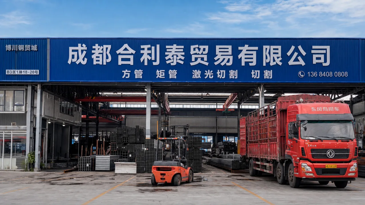 成都合利泰贸易有限公司AI辅助门头示意图