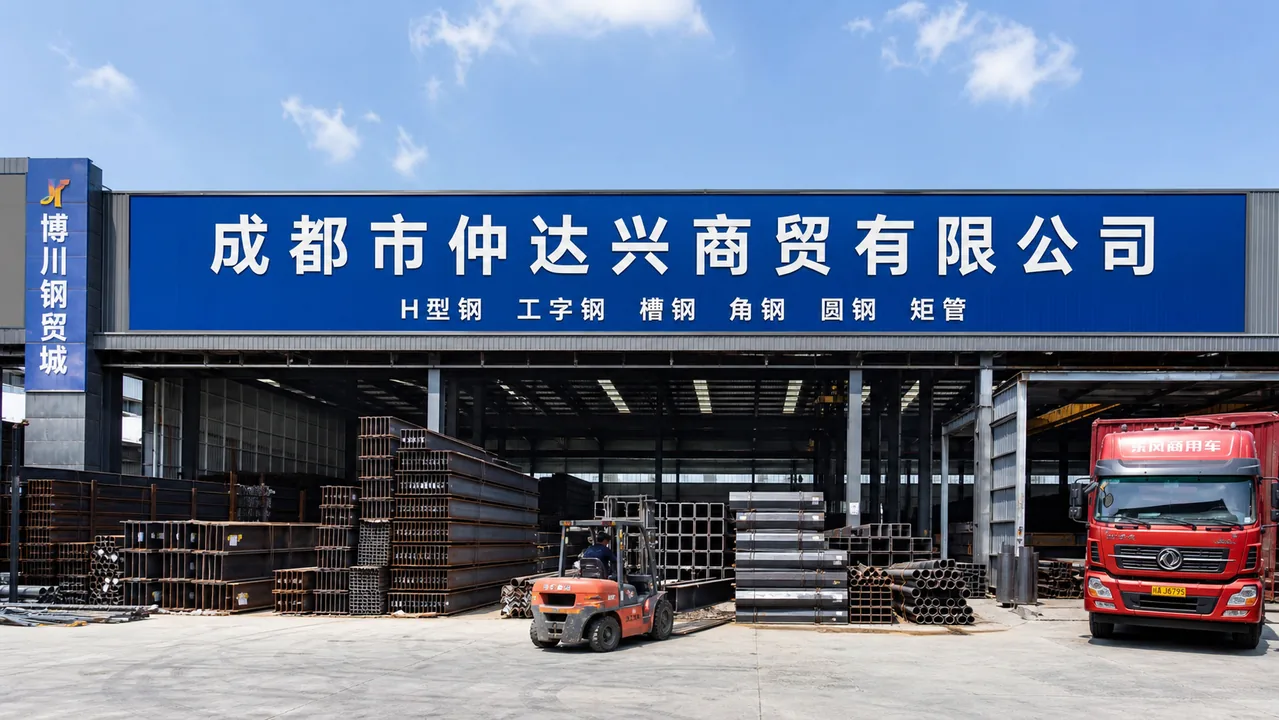 成都市仲达兴商贸有限公司AI辅助门头示意图