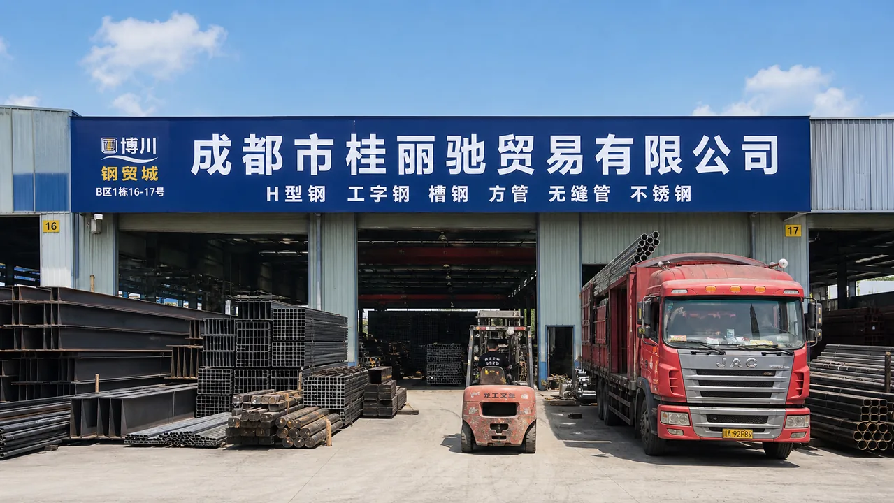 成都市桂丽弛贸易有限公司AI辅助门头示意图