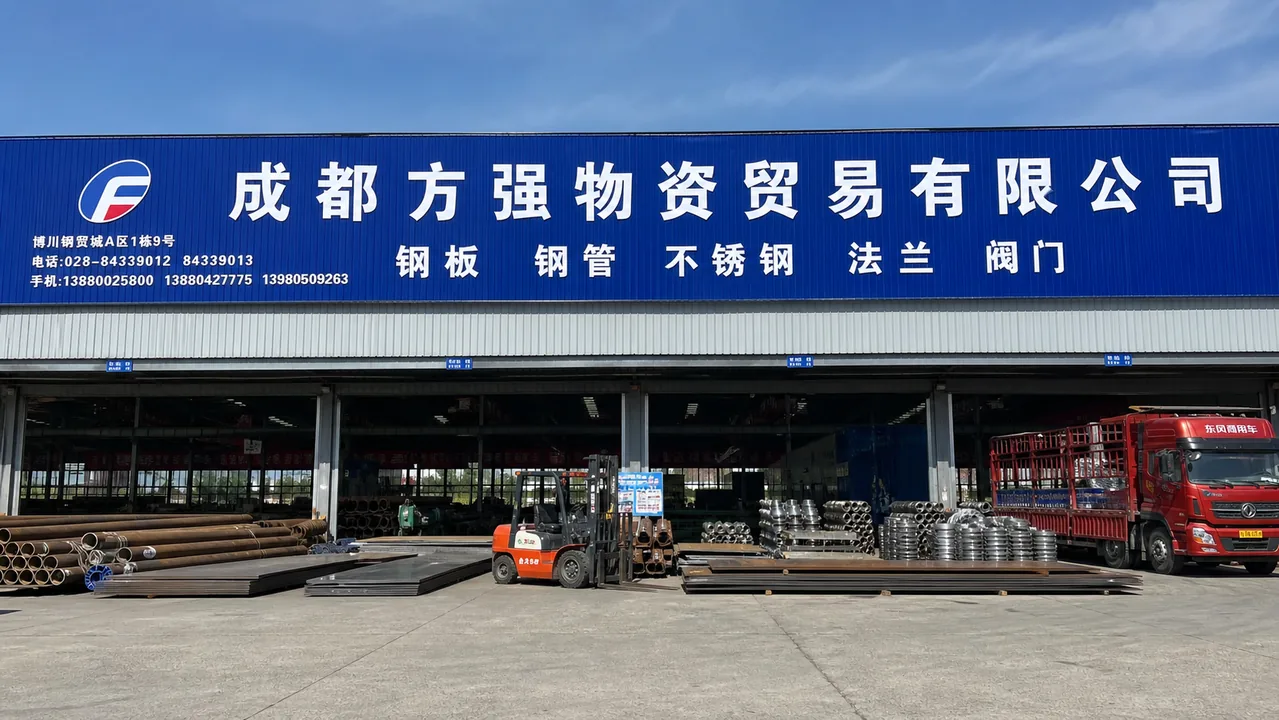 成都方强物资贸易有限公司AI辅助门头示意图
