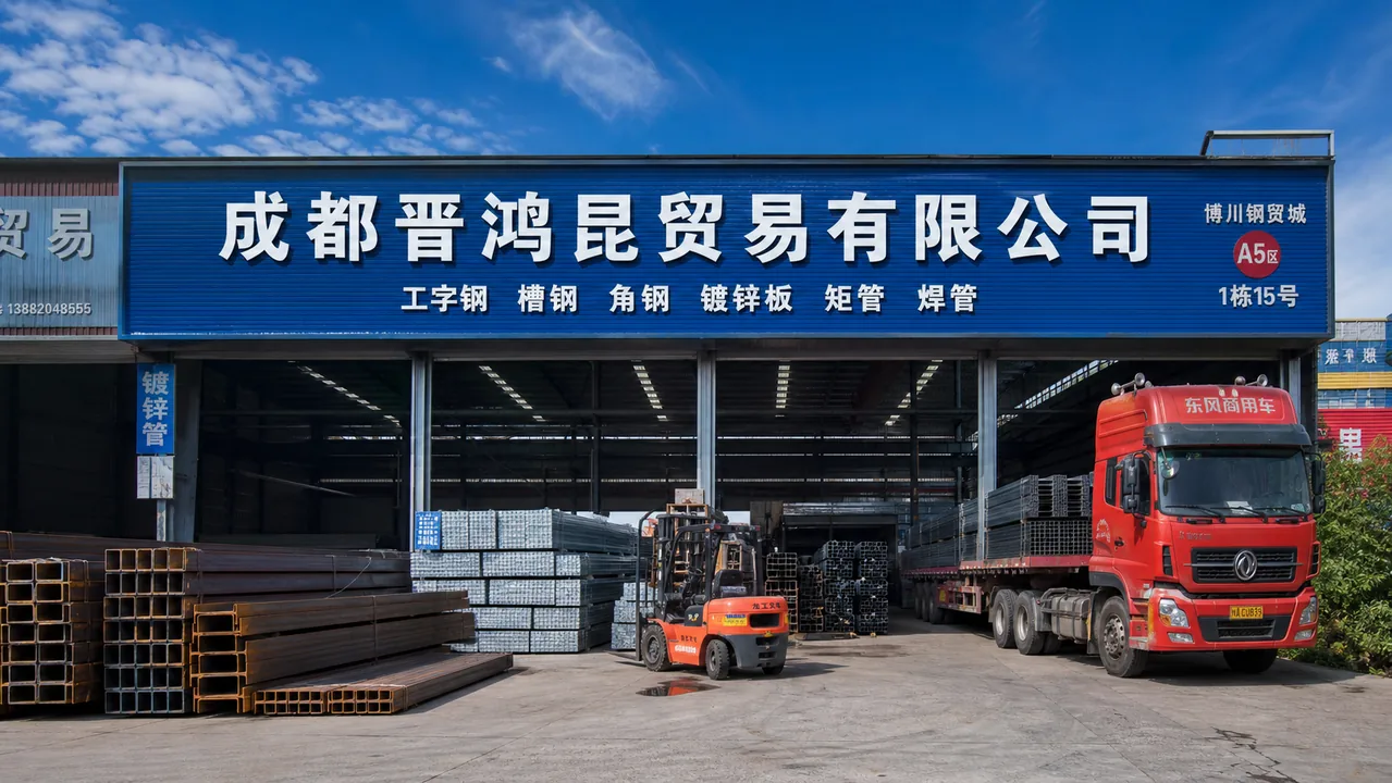 成都晋鸿昆贸易有限公司AI辅助门头示意图