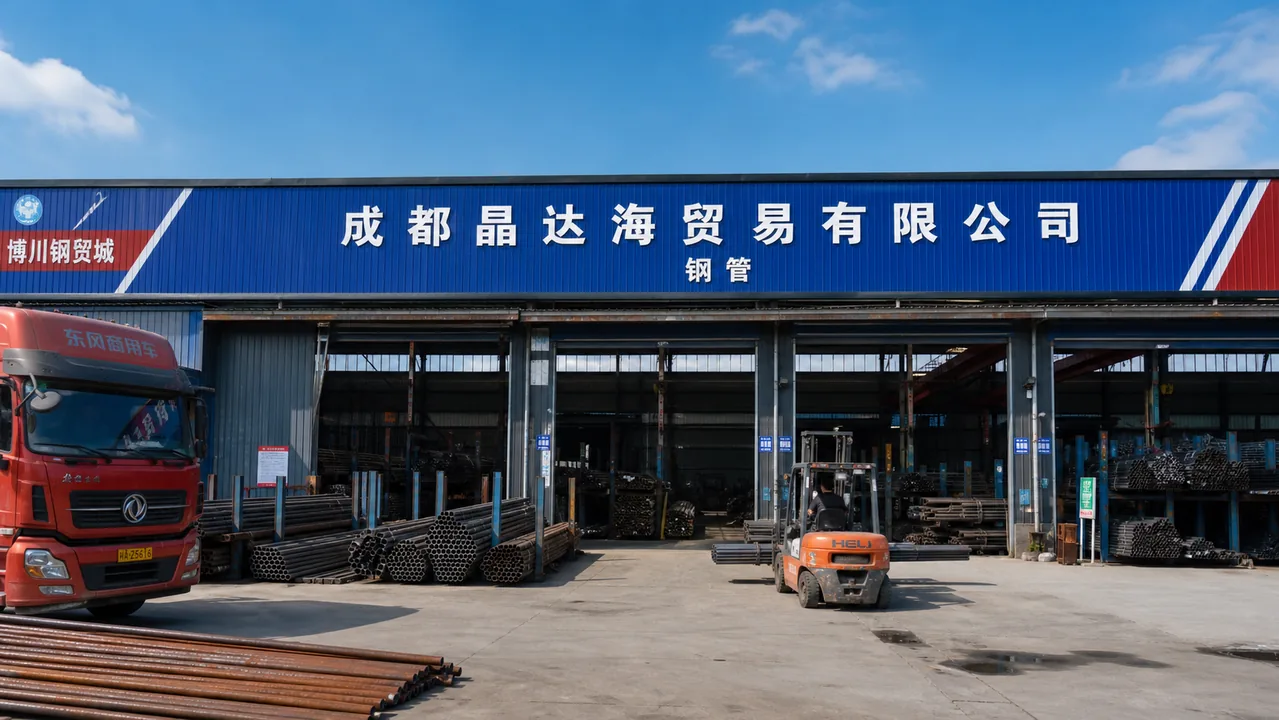 成都晶达海贸易有限公司AI辅助门头示意图