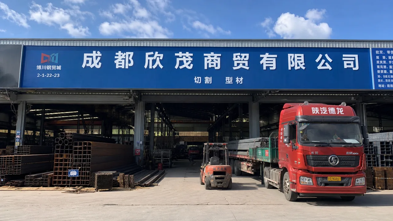 成都欣茂商贸有限公司AI辅助门头示意图