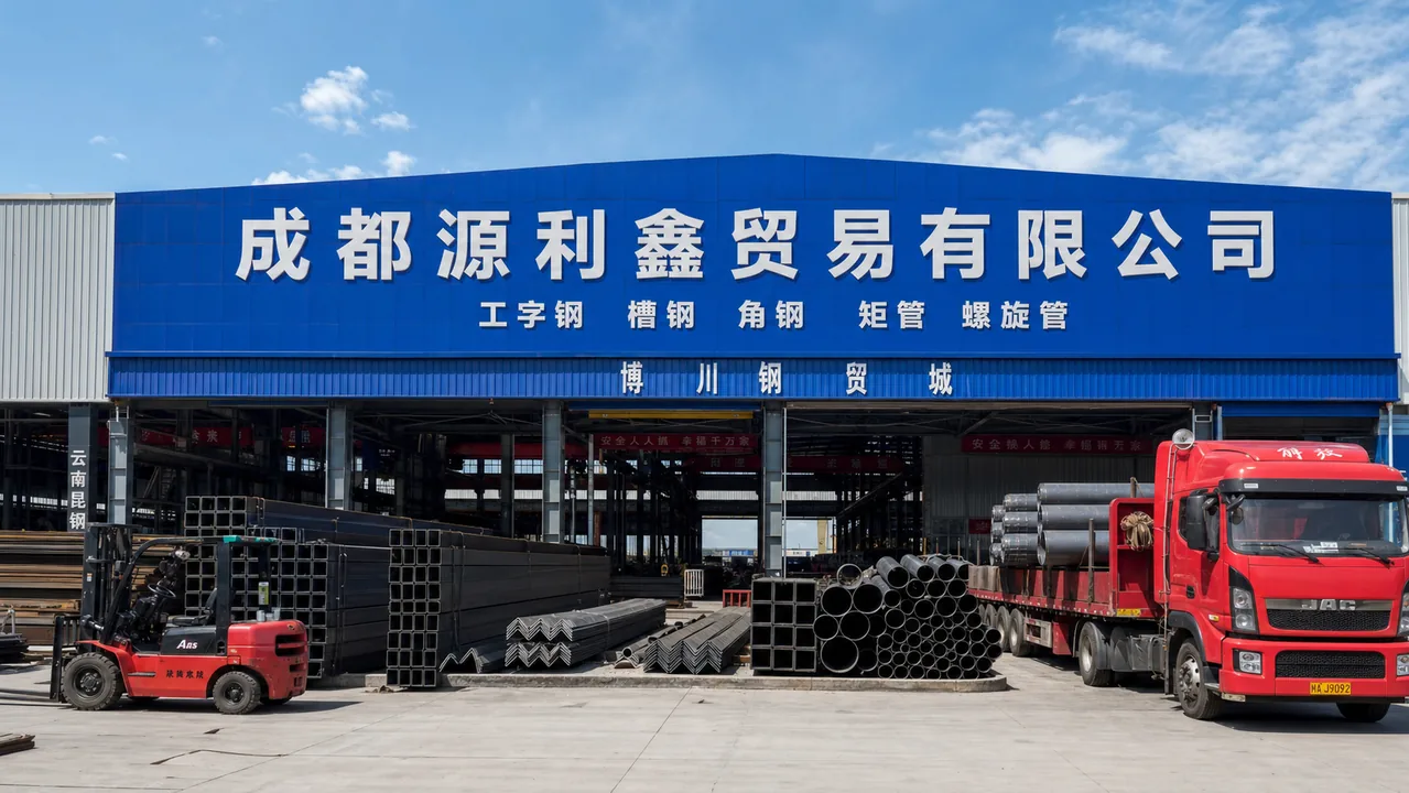 成都源利鑫贸易有限公司AI辅助门头示意图