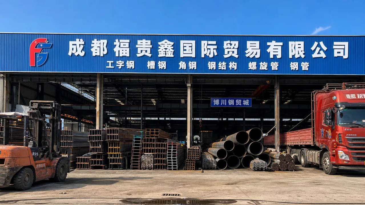 成都福贵鑫国际贸易有限公司AI辅助门头示意图