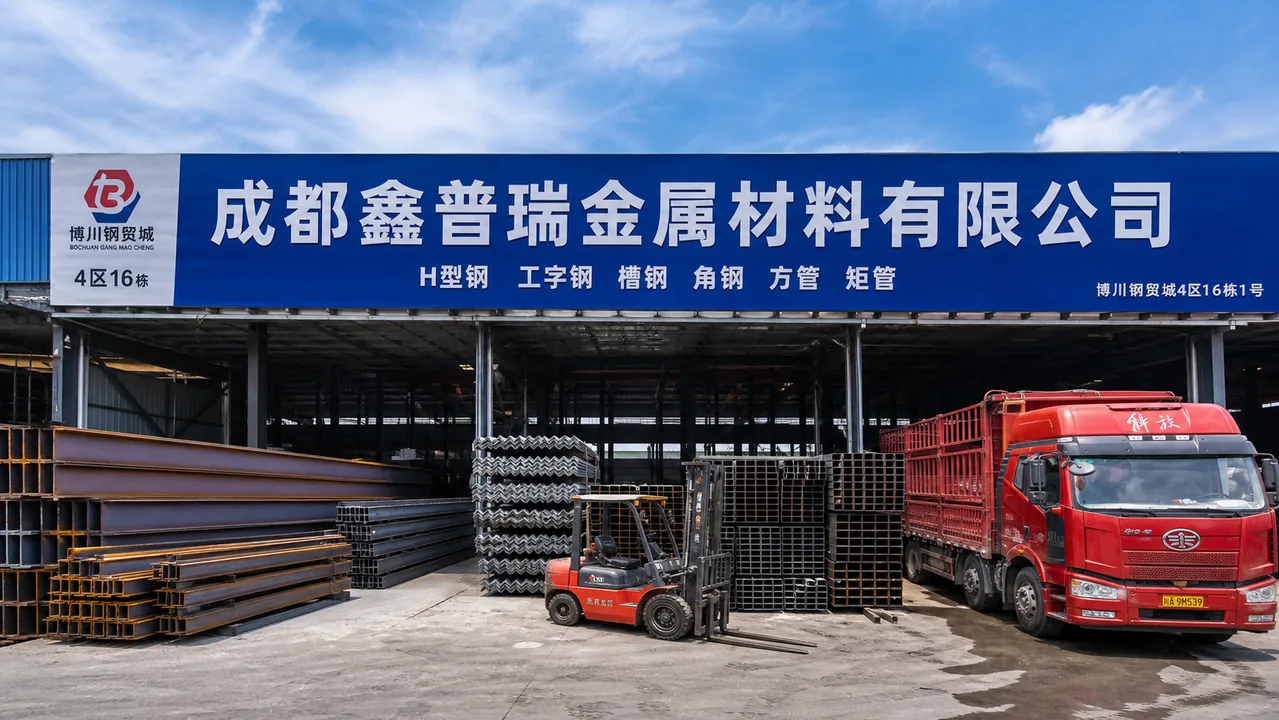 成都鑫普瑞金属材料有限公司AI辅助门头示意图