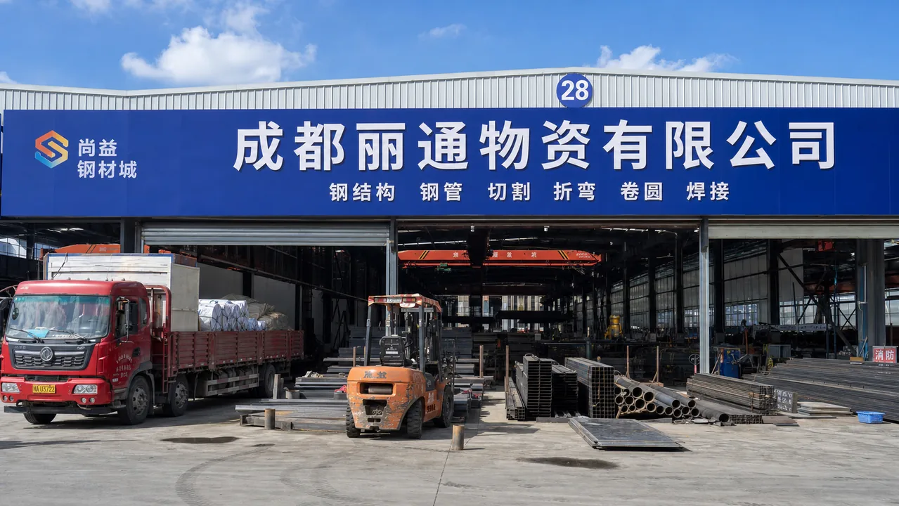 成都丽通物资有限公司AI辅助门头示意图