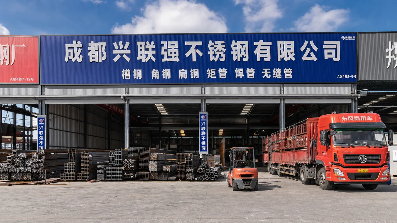 成都兴联强不锈钢有限公司AI辅助门头示意图