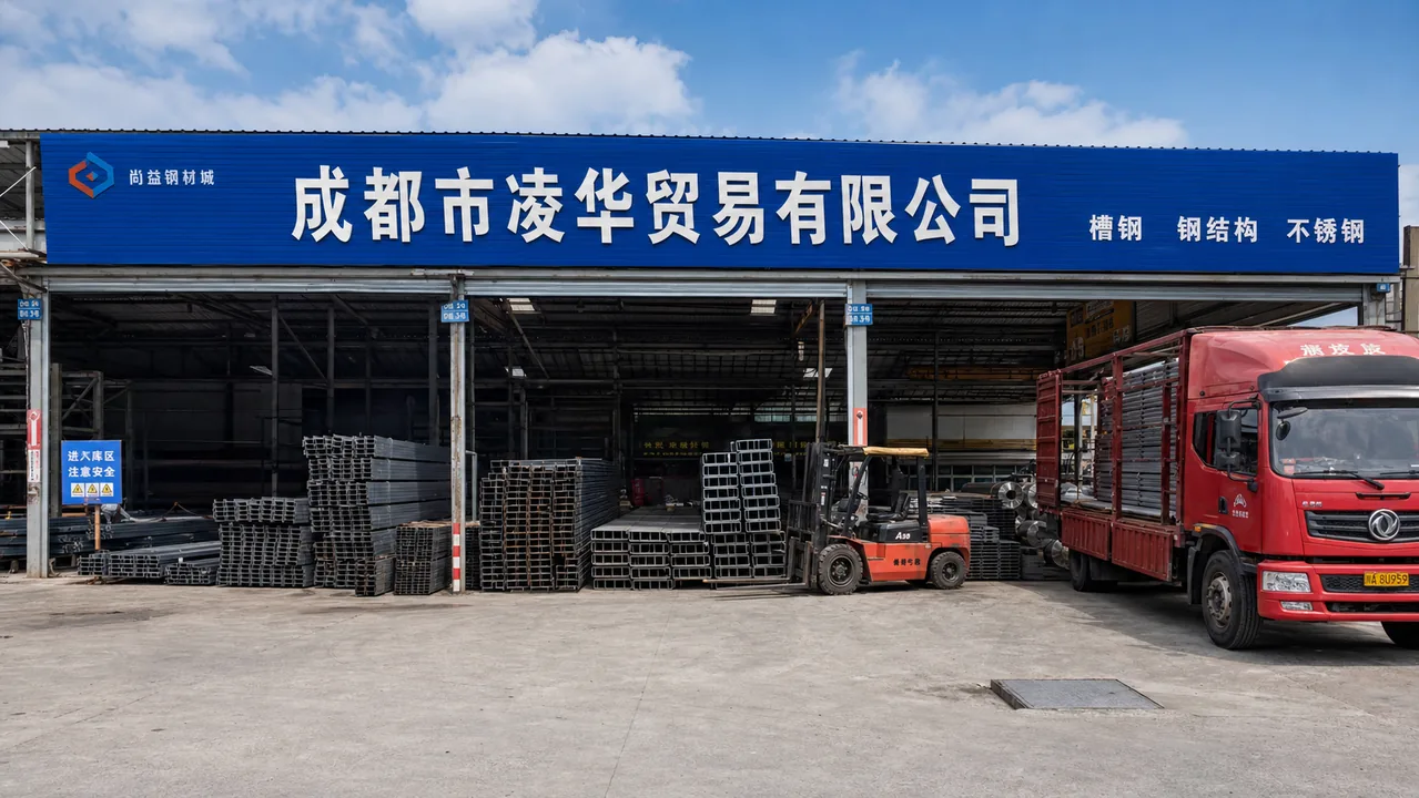 成都市凌华贸易有限公司AI辅助门头示意图