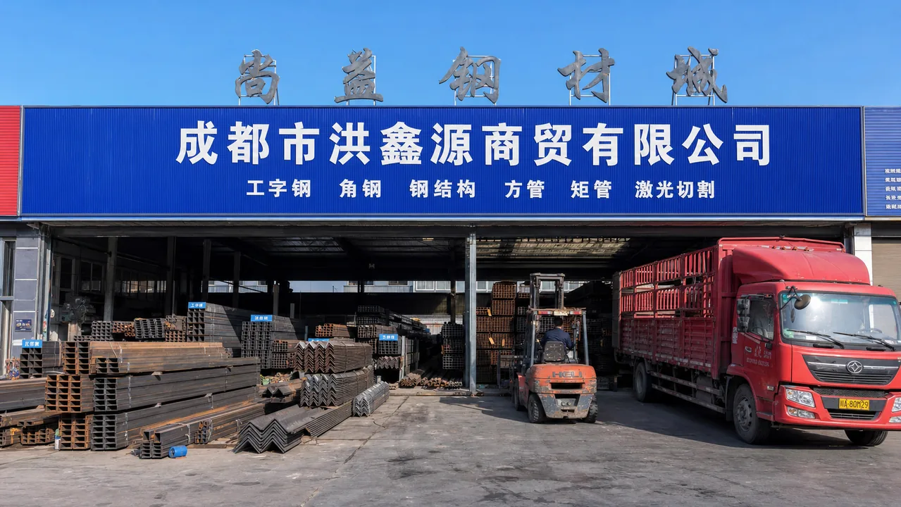 成都市洪鑫源商贸有限公司AI辅助门头示意图