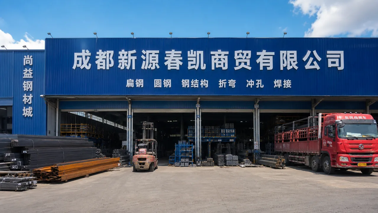 成都新源春凯商贸有限公司AI辅助门头示意图