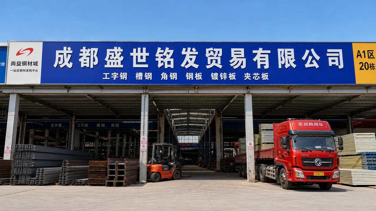 成都盛世铭发贸易有限公司AI辅助门头示意图