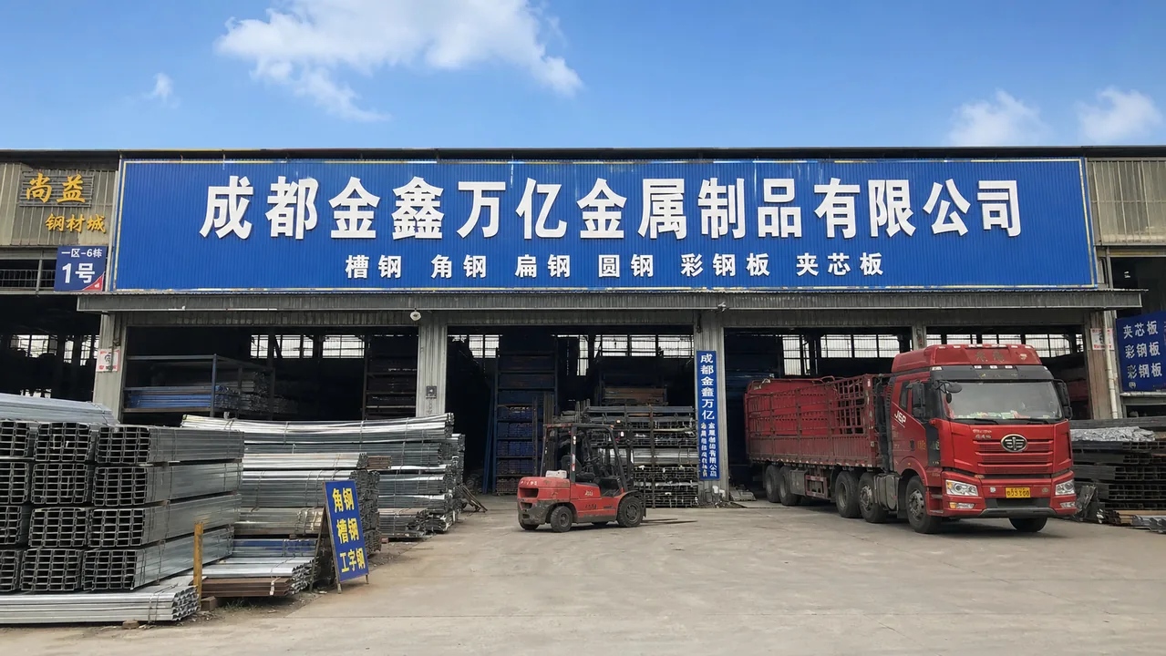 成都金鑫万亿金属制品有限公司AI辅助门头示意图
