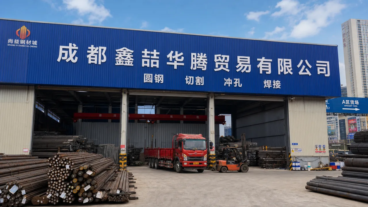 成都鑫喆华腾贸易有限公司AI辅助门头示意图