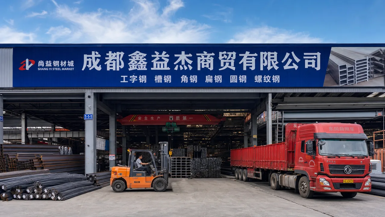 成都鑫益杰商贸有限公司AI辅助门头示意图