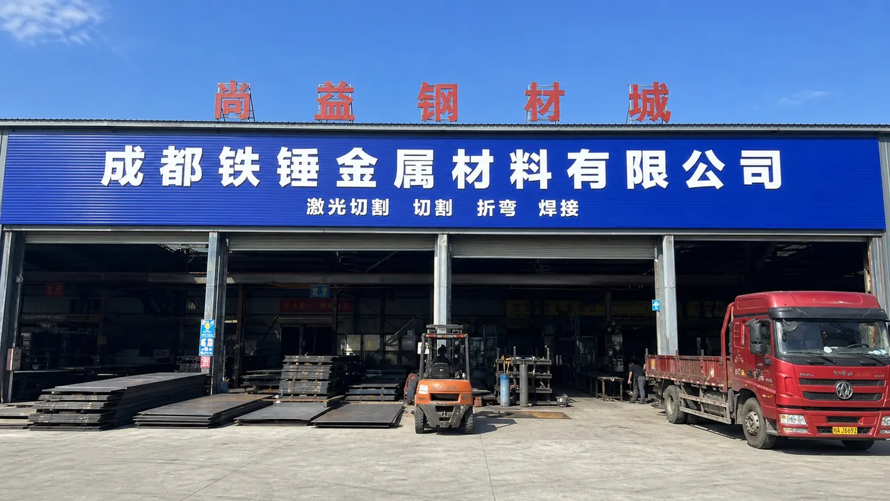 成都铁锤金属材料有限公司AI辅助门头示意图