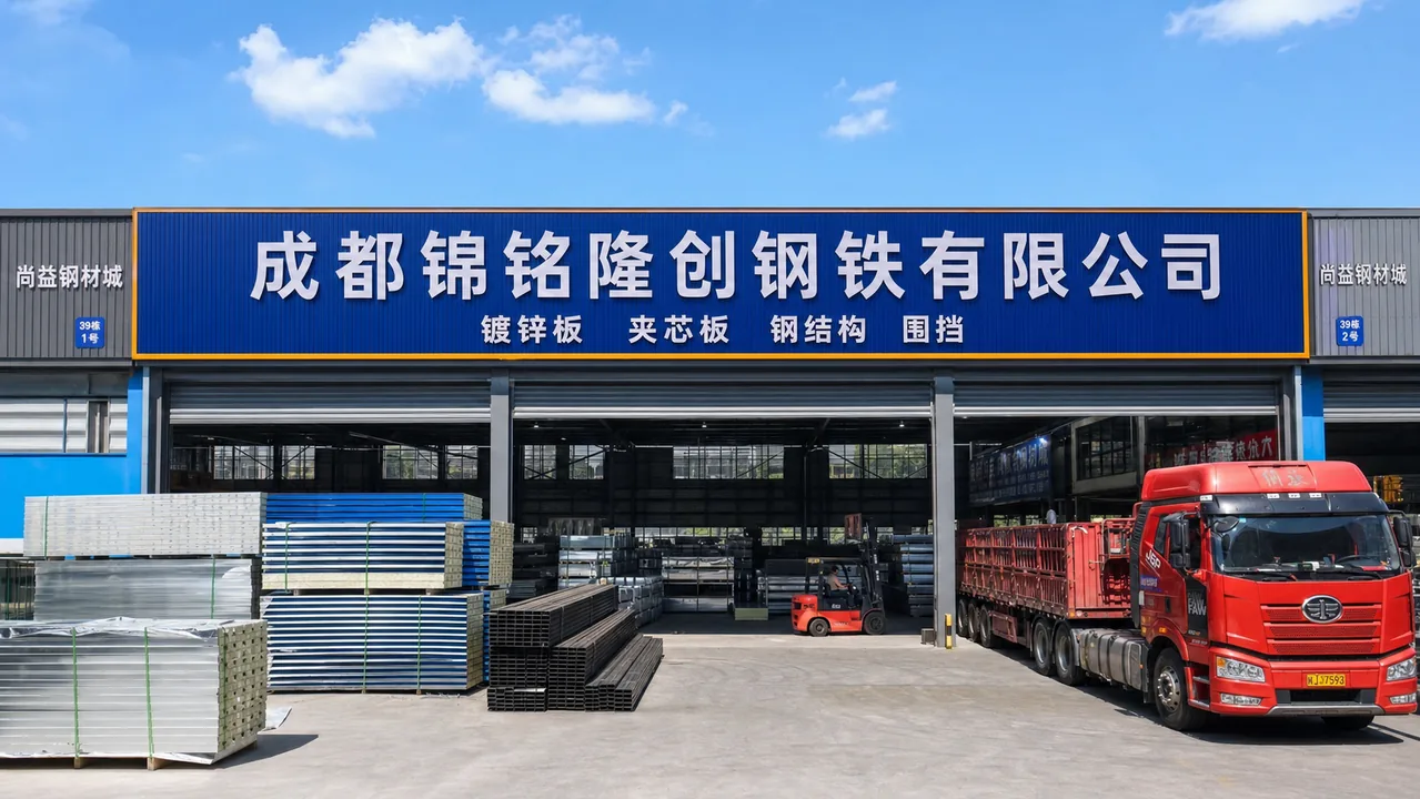 成都锦铭隆创钢铁有限公司AI辅助门头示意图