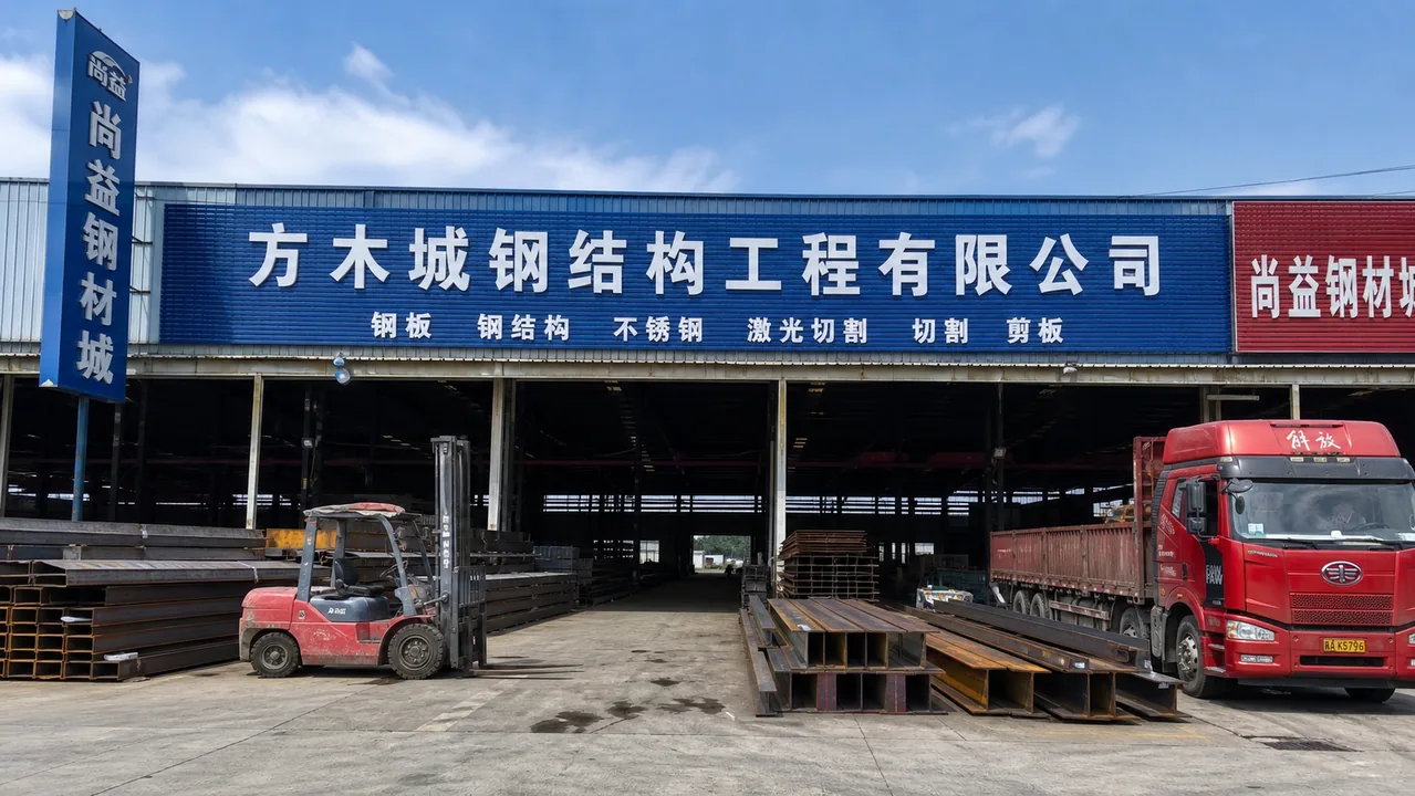 方木城钢结构工程有限公司AI辅助门头示意图