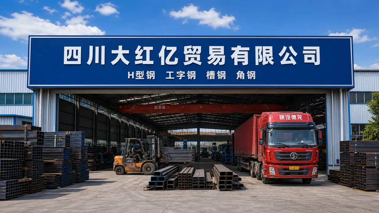 四川大红亿贸易有限公司AI辅助门头示意图