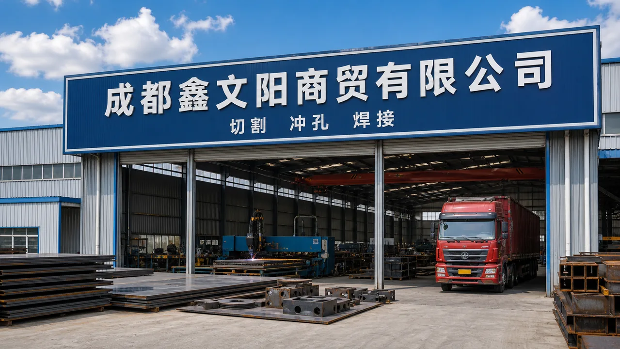 成都鑫文阳商贸有限公司AI辅助门头示意图