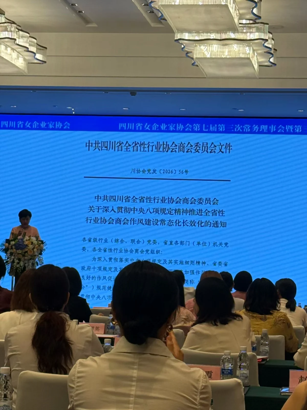 四川省女企业家协会会议学习交流现场